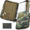 WYNEX Tactical Notebook Padfolio 6 Ring Binder, 3.7x6.7 in Refill Paper | S-5.5x8.5" Zip Hardcover Notebook, 45 Sheets Line Paper, 1"O-ring Water-Resistant Planner, for Office College Field Gift