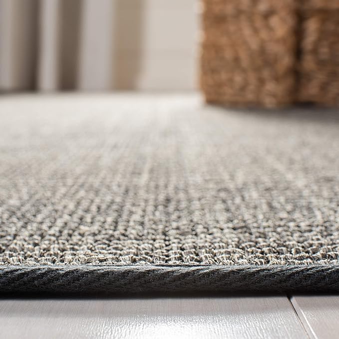 Martha Stewart x SAFAVIEH Area Rug Collection - 2'3" x 12' Runner, Charcoal, Sisal & Jute, Farmhouse Style, Ideal for Living Room, Foyer, Bedroom, Hallway (MSR9501F)