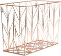 U Brands Hanging File Desk Organizer, Rose Gold Wire Metal - 854U02-06