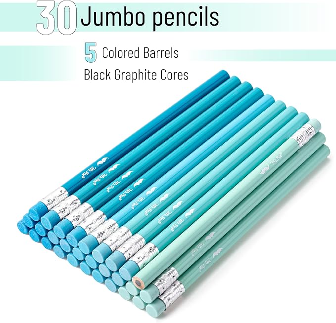 Mr. Pen- Jumbo Pencils, 30 Pack, Colorful Barrels