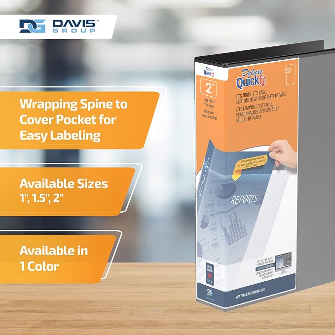 QuickFit 4-Pack Heavy-Duty 8 1/2" x 14" Portrait Legal Binder, 3-Ring Binder, D Ring, Made in Canada, 2 Inches