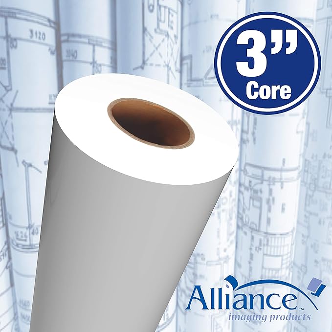 Alliance Wide Format Paper Rolls Bond Engineering (20lb | 90 Rolls, 11 In x 500 Ft | 3" Core)