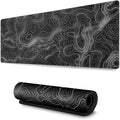 Large Mouse Pad Mat 35x17 Inch, XXXL Gaming Mouse Pad Topographic Map Lines | Extended Desk Mat with Non-Slip Rubber Base, Geographic Contour Topographic Design Mousepad for Gaming, Office, Laptop & PC