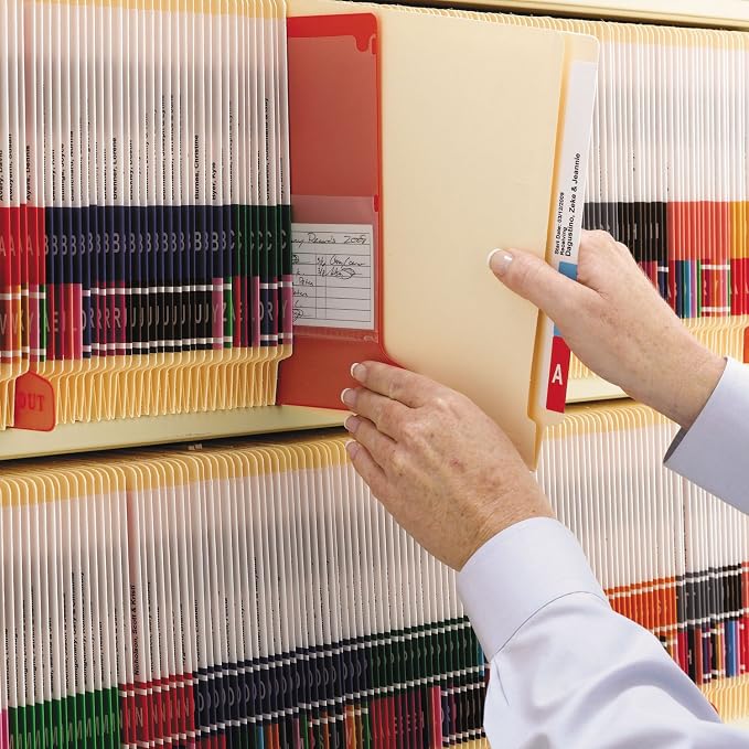 Smead End Tab 1-Fastener File Folder, Shelf-Master® Reinforced Straight-Cut, Legal Size, Manila, 50 Count, 37110