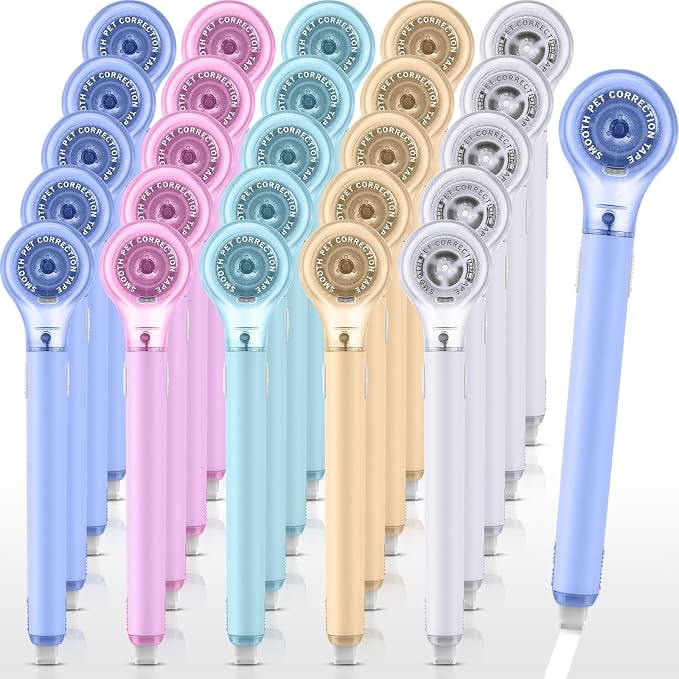 Gersoniel 25 Pack Correction Tape Pen for School Office,Macaron Color