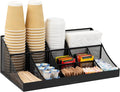 Mind Reader Countertop Organizer, 2 Tier Mesh Storage Caddy with 11 Compartments for Office Supplies, Breakroom Essentials, and Snacks