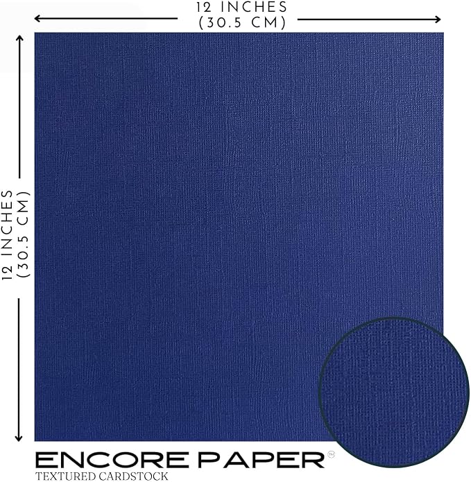 Violet Blue—12x12 Textured Cardstock | 80lb Textured Blue Scrapbook Paper | Premium Cardstock for Cricut Cutting | 25 Sheets