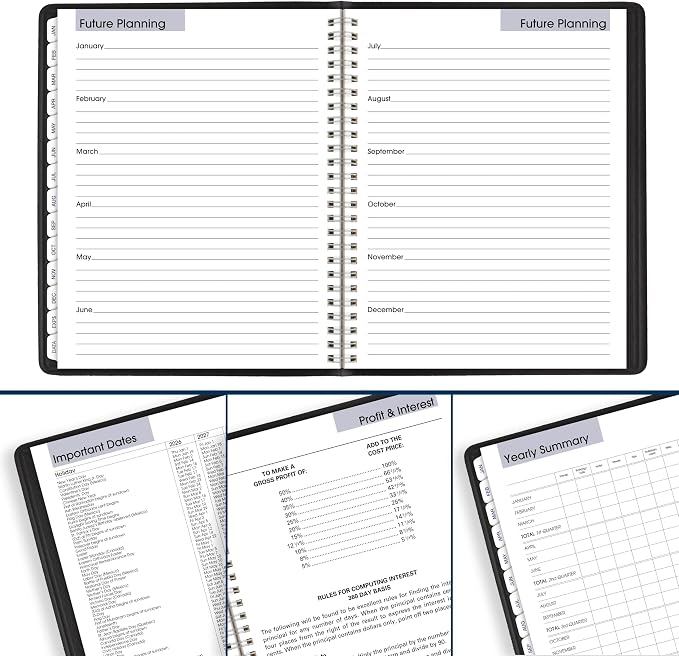 AT-A-GLANCE 2026 Planner, Weekly & Monthly, 7" x 8.75", Medium, Refillable, Executive, DayMinder, Black (G5450026)