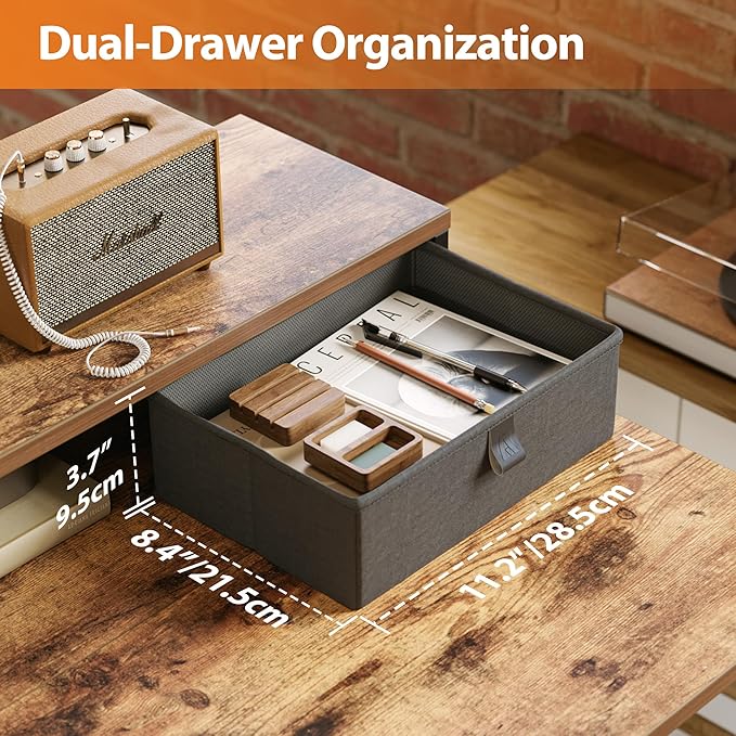 Agilestic 63 Inch L Shaped Electric Standing Desk with Led, Rustic Brown | Modular Storage System, Outlets & LED, Corner Desk, Memory Presets, Hooks, Stable Steel Frame, 176 lbs