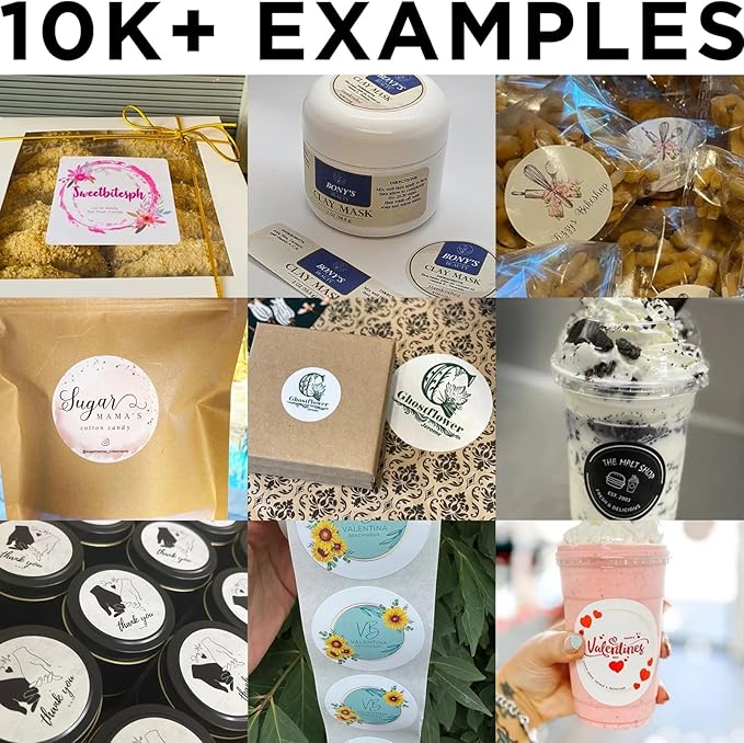 Custom Personalized Labels - Custom Stickers with Any Design, Logo, Text; Business Logo, Thank You Labels; 100 Scalloped 4.5"x4.5" Labels