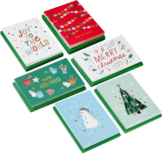 Hallmark Bulk Christmas Cards, Assorted 72-Pack (Joy to the World)