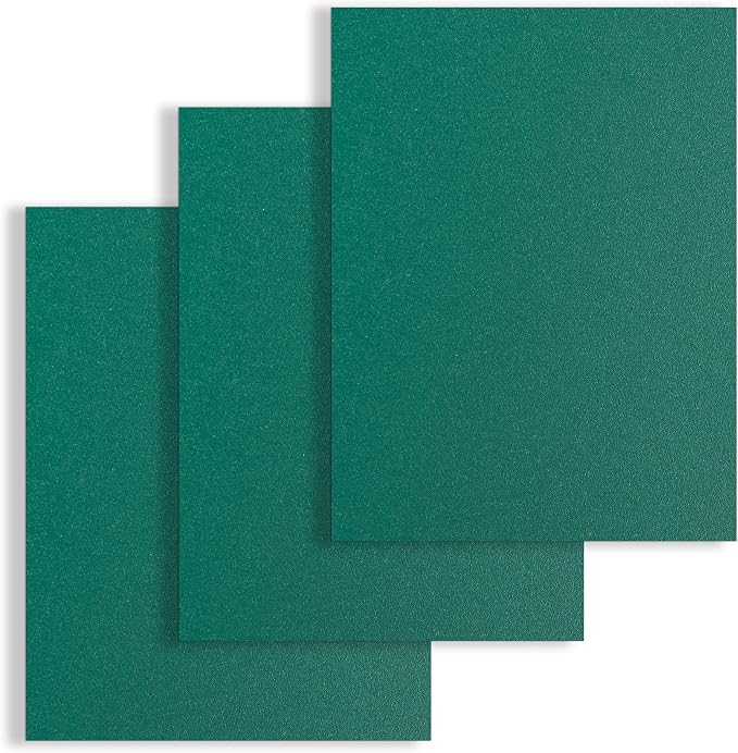 Binditek 12 Mil Sand-Textured Binding Covers, Letter Size, Green, 25 Pack | Plastic Binding Covers, 8.5" x 11", Subtle Matte Finish, Square Corners, Unpunched, Ideal for Business Reports and Proposals