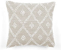 Lush Decor Adelyn Decorative Throw Pillow Cover, 20" W x 20" L, Neutral - Square Pillow - Neutral Diamond Pillow - Textured Pillows - Hygge Decor - Farmhouse Throw Pillows For Bed, Couch, Or Chair