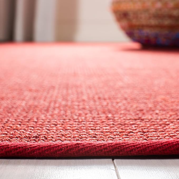 Martha Stewart x SAFAVIEH Area Rug Collection - 2'3" x 8' Runner, Red, Sisal & Jute, Farmhouse Style, Ideal for Living Room, Bedroom, Foyer, Hallway (MSR9501Q)