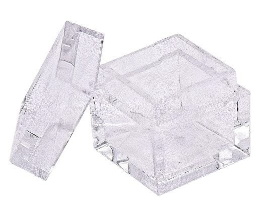5pcs Acrylic Box Trays for 10mm 0.39" Element Cubes Clear Case Periodic Table Bracket for Elements Collections Science Education Displays