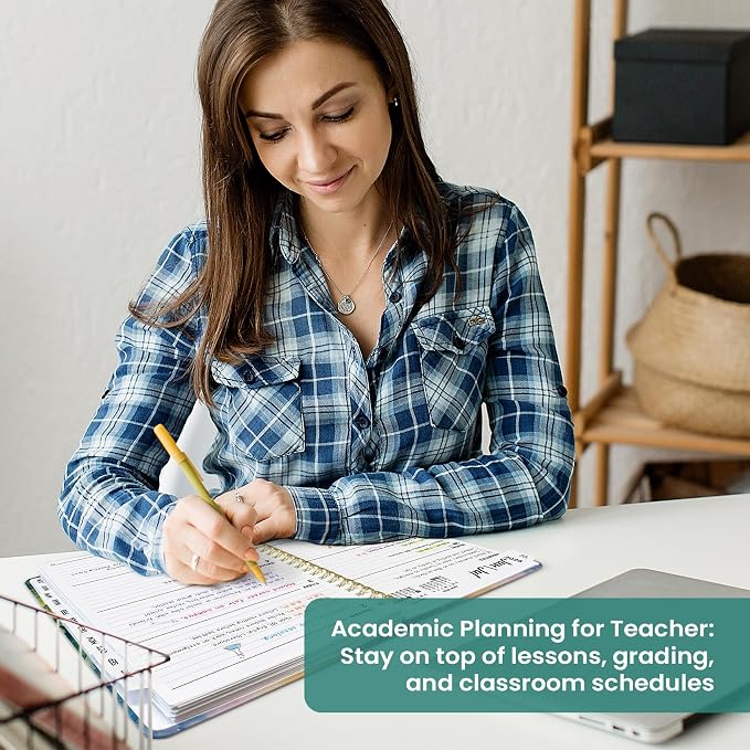 Taja Planner 2026-2027, Jul 2026-Jun 2027 Monthly & Weekly Calendar Planner | 8.5" x 11", Hardcover Academic Calendar, Teacher Student Agenda Book with Tabs, School Office Supplies, Mystic Forest