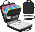 MoKo Zipper Binder, 2 Inch 3 O Ring, 5 Tab File Folders, 500 Sheets, Black | Water-repellent 900D Oxford fabric with 5 folders, 2 mesh pocket, reinforced handle and adjustable shoulder strap.
