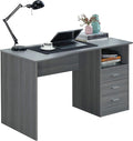Techni Mobili 51 Inch Classic Computer Desk w/Drawers & Storage, Grey | 51 Inch classic desk with 3 drawers, spacious storage, sturdy frame, and functional home office workstation for modern setups
