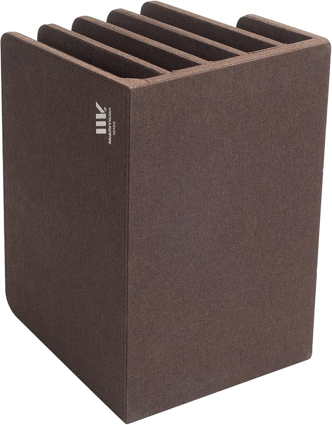 MobileVision Executive Dark Brown Desktop File Folder Organizer and Paper Tray, 5 Slot Dividers