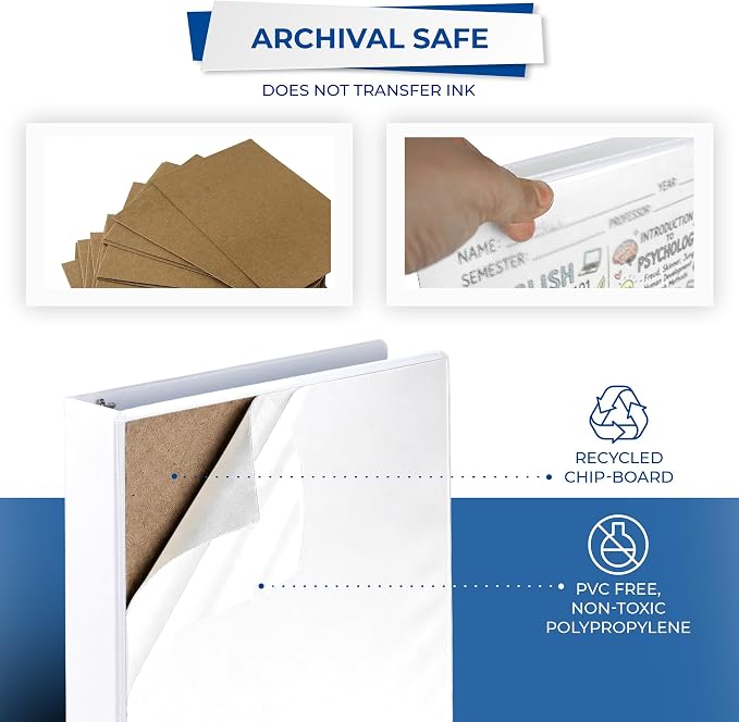 Samsill Economy 2 Inch 3 Ring Binder Bulk Pallet, Round Ring Binder, Customizable Clear View Cover, White, Pallet of 432 Binders in 36 Cartons