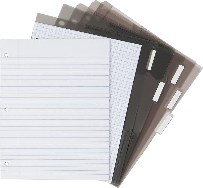 Five Star Flex Hybrid NoteBinder, 1 Inch Binder with Tabs, Notebook and 3 Ring Binder All-in-One, Blue (72411)