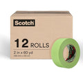 3M High Performance Green Masking Tape 401+, 48 mm x 55 m, 6.7 mil | 12 Roll/Case, Strong Holding Power for Automotive, Specialty Vehicle and Industrial Markets