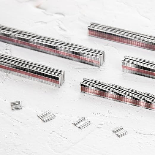 meite Corrugated Fasteners MC1238, 1/2-Inch Crown, 3/8" Length, 3,500 PCS | 25 Gauge Corrugated Staples, W Staples, for Pneumatic Corrugated Tools, for Woodworking Projects