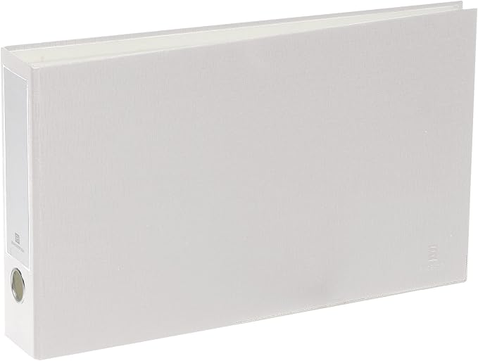 3-Ring Premium Ledger Binder for 11" x 17" Paper - White, by Bindertek | 2" Spine Width, 325 Sheet Capacity, 1.25" D-Rings, Linen-Textured Covers, Steel Reinforced Edges, Spine Label Included