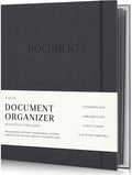 Important Document Organizer Set with Folders - Complete Linen Ring Binder | Safely Stores All Documents and Files in One Place - Easy to Use Expanding Storage with Envelopes, Pockets and Labels