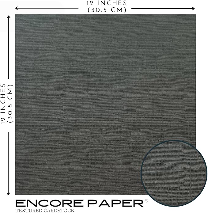 Shark Skin—12x12 Textured Cardstock | 80lb Textured Gray Scrapbook Paper | Premium Cardstock for Cricut Cutting | 25 Sheets
