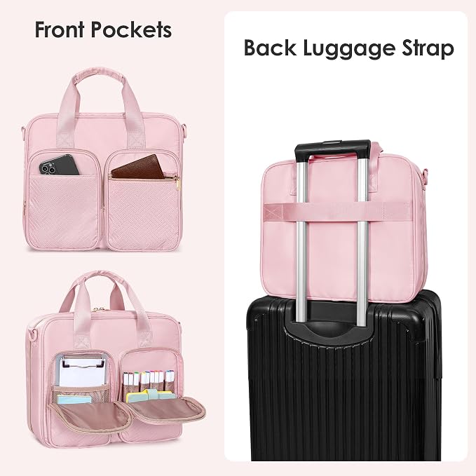 3 Ring Zipper Binder, 2 Inch Ring Binder Organizer Bag with Strap | Binder Bag Fits 13" Laptop & 500 Sheets, Detachable Shoulder Strap, Large Capacity Zip Up Portfolio Folder Bag for Office