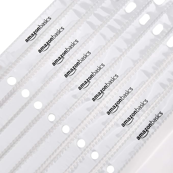 Amazon Basics Sheet Protectors for 3 Ring Binder, Lightweight, Acid-Free, Clear Plastic Sleeves, Letter Size, 8.5 x 11 Inch, 100-Pack