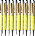 Customized Pens with Name/Logo - Touch Screen Stylus Ballpoint Pen, Perfect for Weddings, Business & Personalized Gifts (Yellow,30)