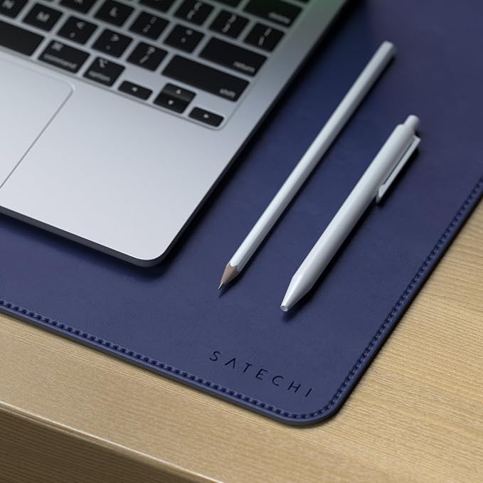 Satechi Vegan Leather Desk Mat, Scratch & Water Resistant, Future Dusk | Easy to clean, 26.8 x 12.4 x 0.1 inches, for office, home