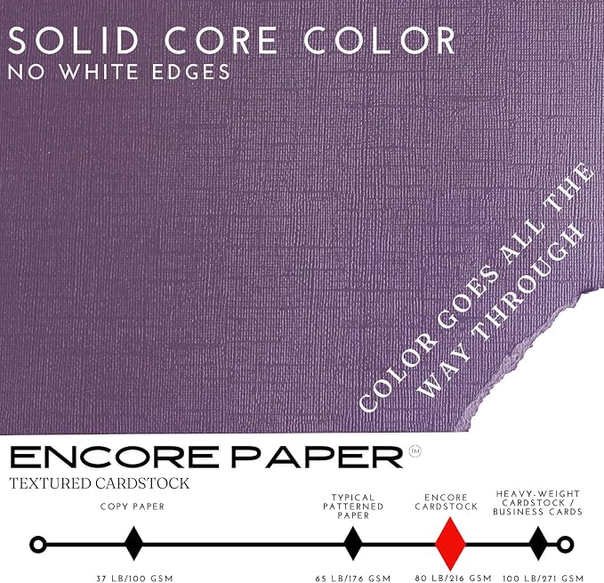 Sugar Plum—12x12 Textured Cardstock | 80lb Textured Purple Scrapbook Paper | Premium Cardstock for Cricut Cutting | 25 Sheets
