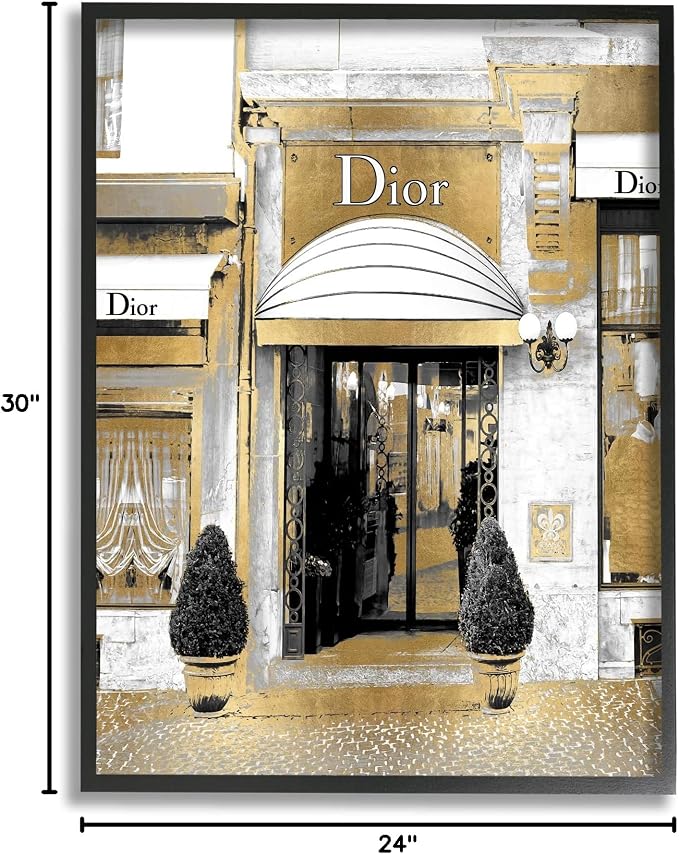 Glam Fashion Storefront Cityscape, 24 x 30 Inch Framed Giclée Print | Stupell Industries · By Madeline Blake · Ready to hang · Great for living room or office · Made in USA