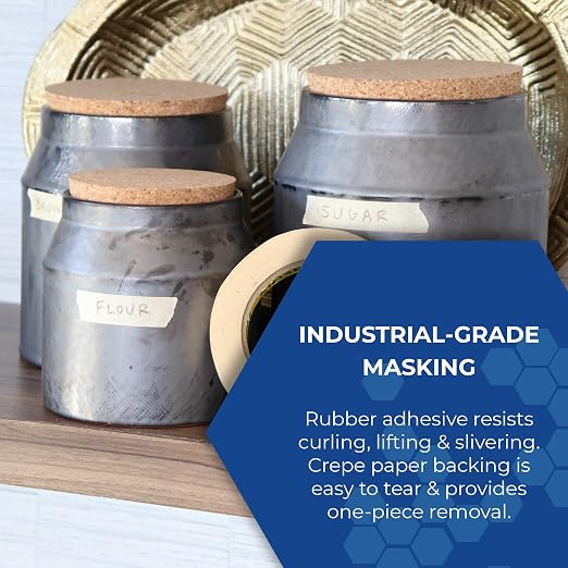 3M, 2364, High Performance Masking Tape, Crepe Paper, Tan, 6 in x 180 ft, 1 Count