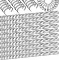 50 Pcs 1 Inch Metal Double Loop Cinch Binding Wires Bulk Double Spiral Binding Ring Coil Twin Spines Combs 2: 1 Pitch Cinch Machine Wire for Document Notebook File Making, Black
