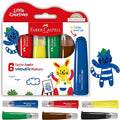 Faber-Castell Little Creatives Extra Jumbo Ultra Washable Markers for Kids - 6 Colors, Back to School Art Supplies | Summer Crafts for Kids | Art Supplies for Toddlers & Preschoolers (Ages 3+)