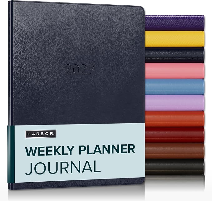 Harbor Weekly Journal Notebook Planner 2027 Leida Navy