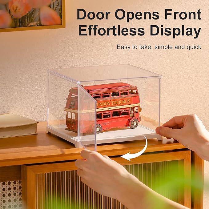 Rolife Dust Cover for DIY Miniature House, 8.8 x 7.6 x 6.1 Inches Clear Acrylic Display Case for Specific Mini Dollhouse Kits, Transparent Protective Showcase for Collectibles & Action Figures
