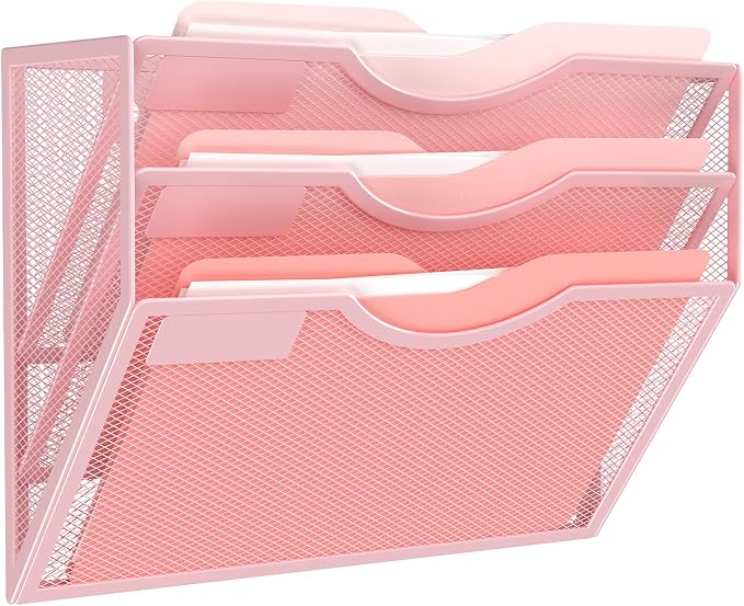 Kuntine.B Wall File Organizer Office Hanging Magazine Holder Wall File Organizer for Office Home