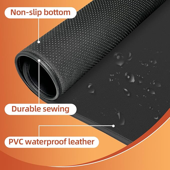 MyPlace Heated Mouse Pad - Heated Desk Mat with 8 Levels Heating & 3 Hours Auto Shut-Off - 31.8”x 17.3”Large Safe Desk Mat Hand Warmer for Home Office Work(Black)