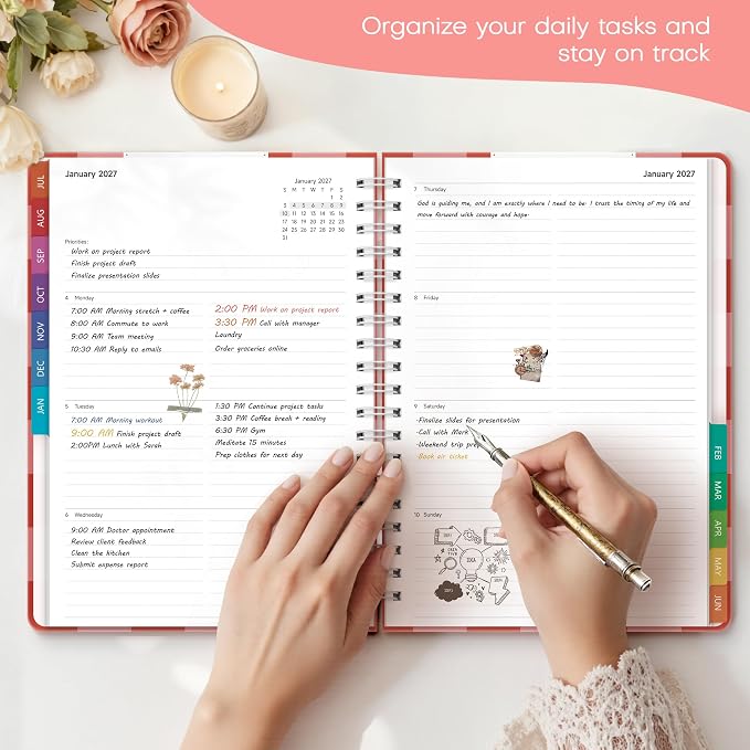 Planner 2026-2027 Weekly & Monthly Academic Planner, 7.4" x 10.2"