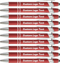 HEYZARDA Personalized Pens with Name Text Logo Custom Ballpoint Pen for Business Office Events with Stylus for Touchscreen 20 Pcs Wine