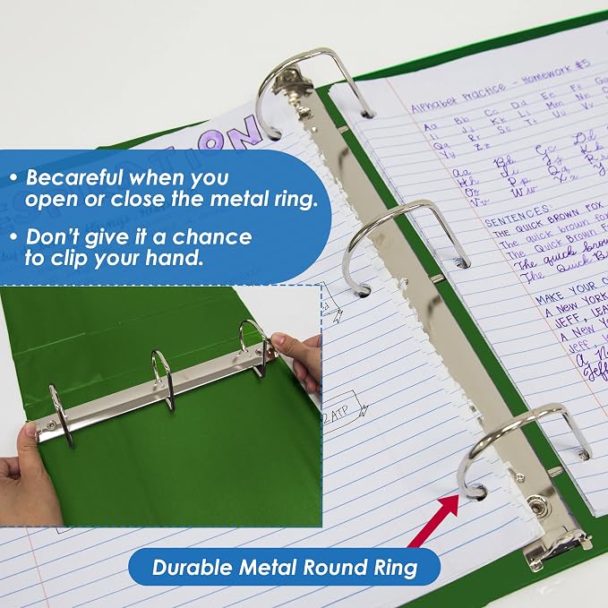 BAZIC Products 2" Green 3-Ring View Binder, Slant-D Ring, 2 Pockets | 2 inside pockets, 2 in Green view 3-ring binder, slant-D rings, holds up to 480 sheets, Durable poly cover, 2 Pockets