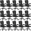 TRALT Office Chair - Ergonomic Desk Chair with Adjustable Lumbar Support, Mesh Computer Chair, Executive Chairs for Home Office Comfortable Lumbar Support Black Pack of 15
