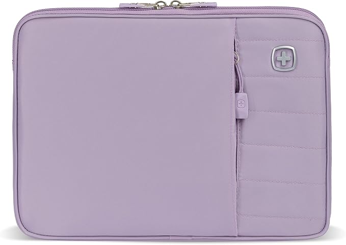 SwissGear Padded Zippered Laptop Sleeve, Micro-Twill Laptop Case with Zippered Front Compartment & Fleece Lining