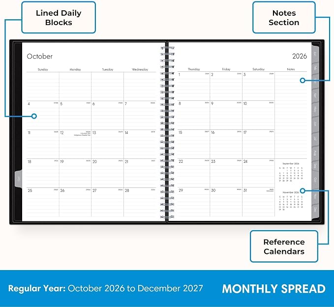 Blue Sky 2027 15-Month Monthly Planner Calendar, 8"x10", Enterprise