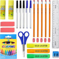 Moda West 48 Pack Bulk 36 Piece School Supplies Kit for Students
